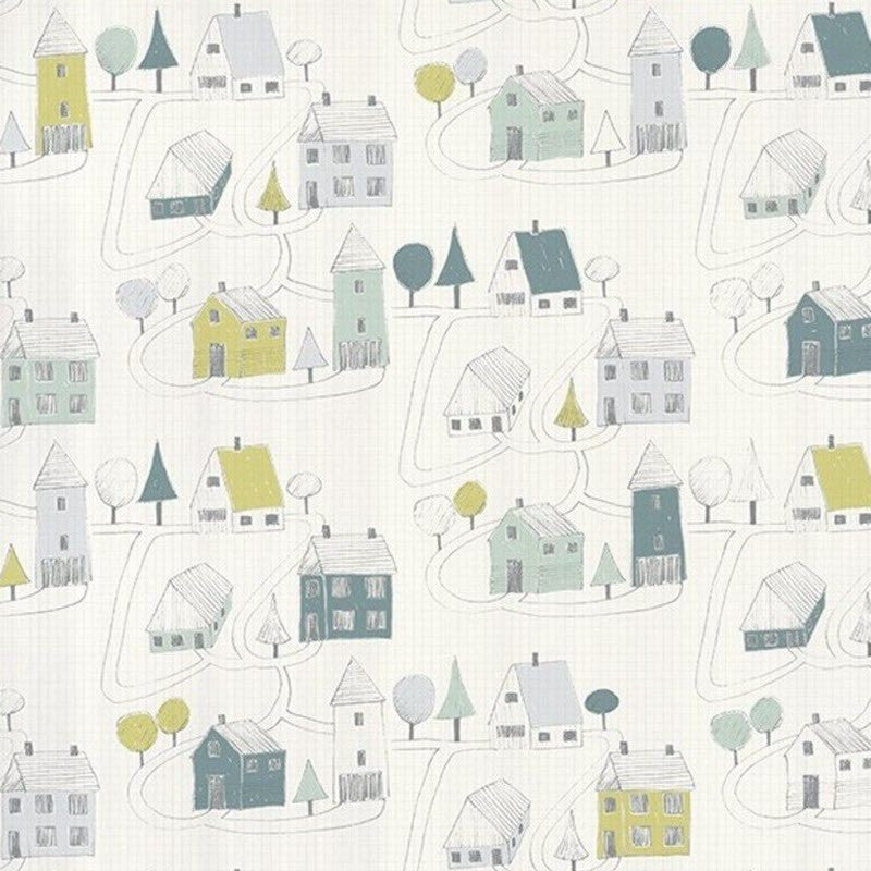 HPDM82847128 Small Village Happy Dreams Wallpaper by Casadeco