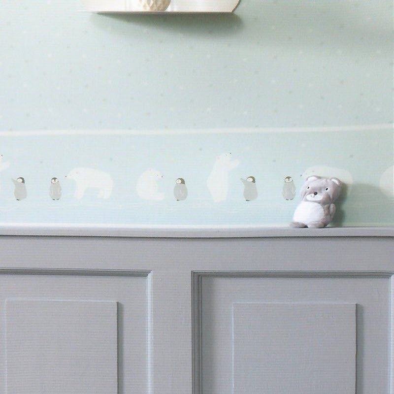 HPDM82866234 Frise Polar Bear Happy Dreams Border by Casadeco