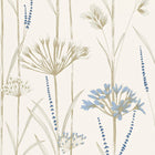 110557 Gardinium Idyllic Chalk/Wedgwood/Gold Wallpaper by Harlequin