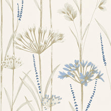 110557 Gardinium Idyllic Chalk/Wedgwood/Gold Wallpaper by Harlequin
