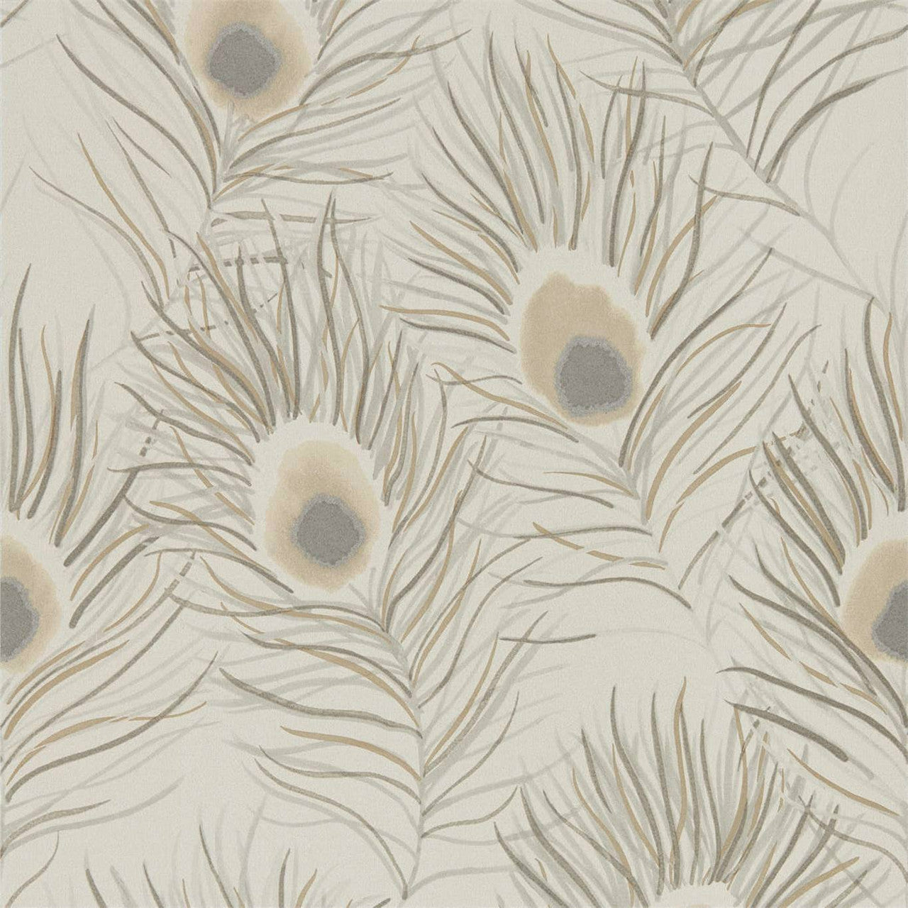 111880 Orlena Purity Putty and Silver Wallpaper by Harlequin