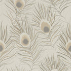 111880 Orlena Purity Putty and Silver Wallpaper by Harlequin