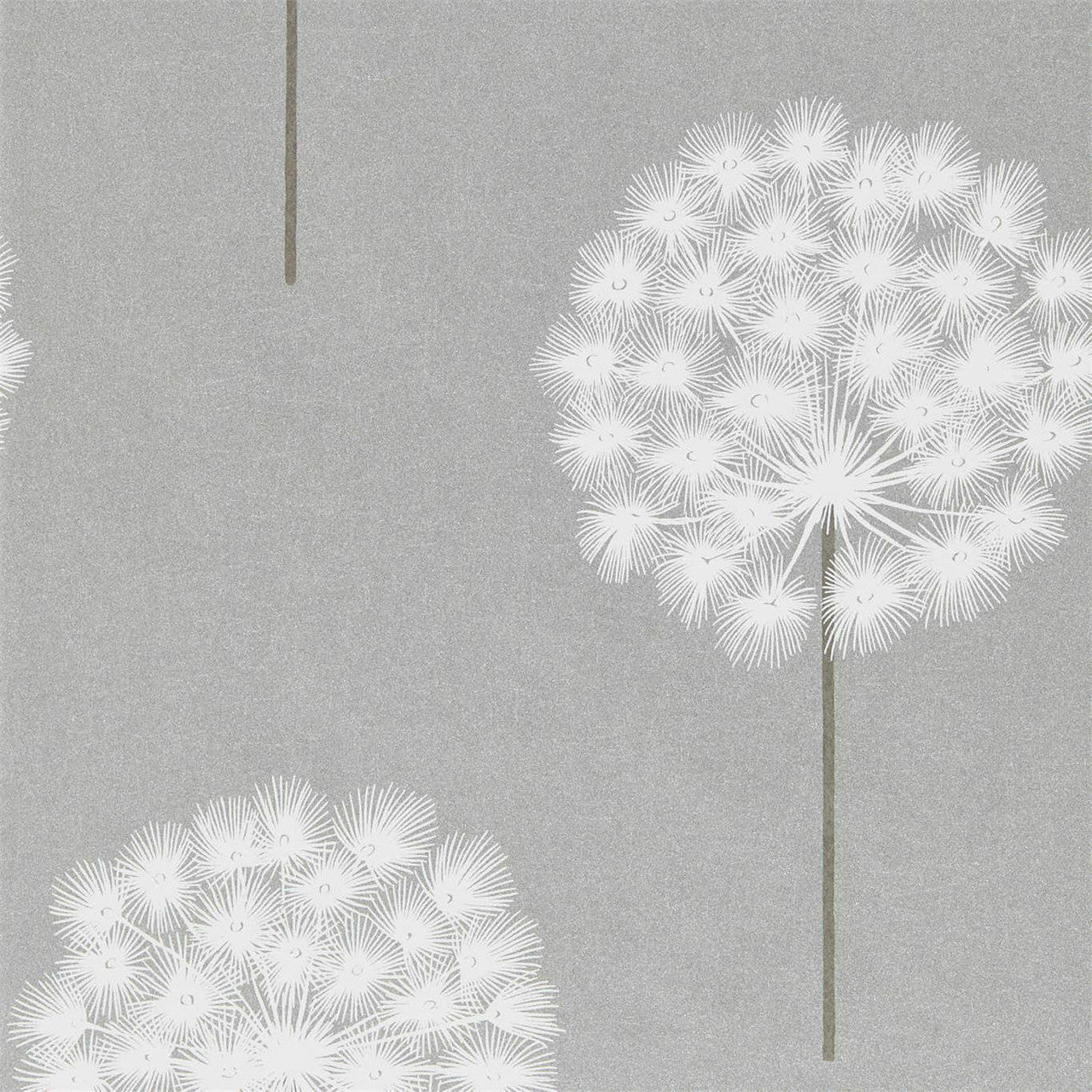 111889 Amity Purity Silver and Chalk Wallpaper by Harlequin