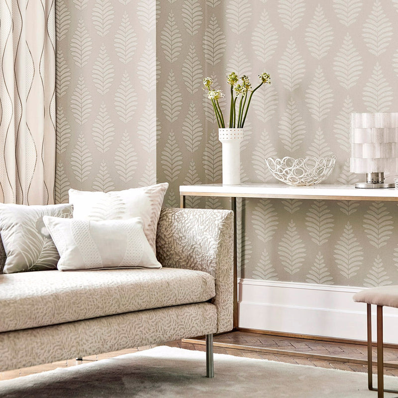 111898 Lucielle Purity Linen and Silver Wallpaper by Harlequin