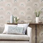 111910 Louella Purity Seaglass and Pearl Wallpaper by Harlequin