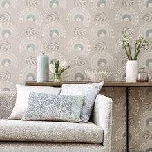 111910 Louella Purity Seaglass and Pearl Wallpaper by Harlequin