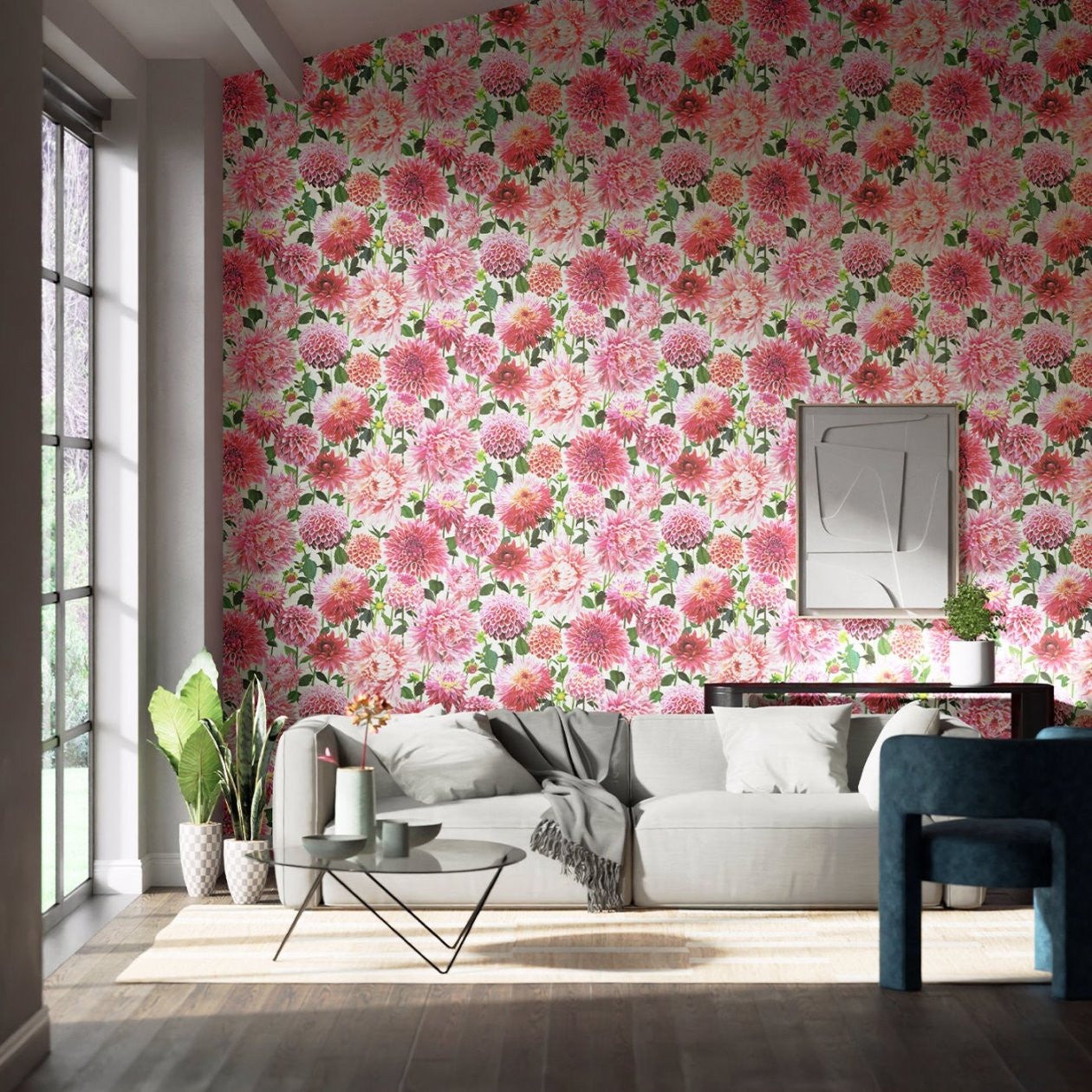 112843 (HQN2112843) Dahlia Colour 2 Wallpaper by Harlequin
