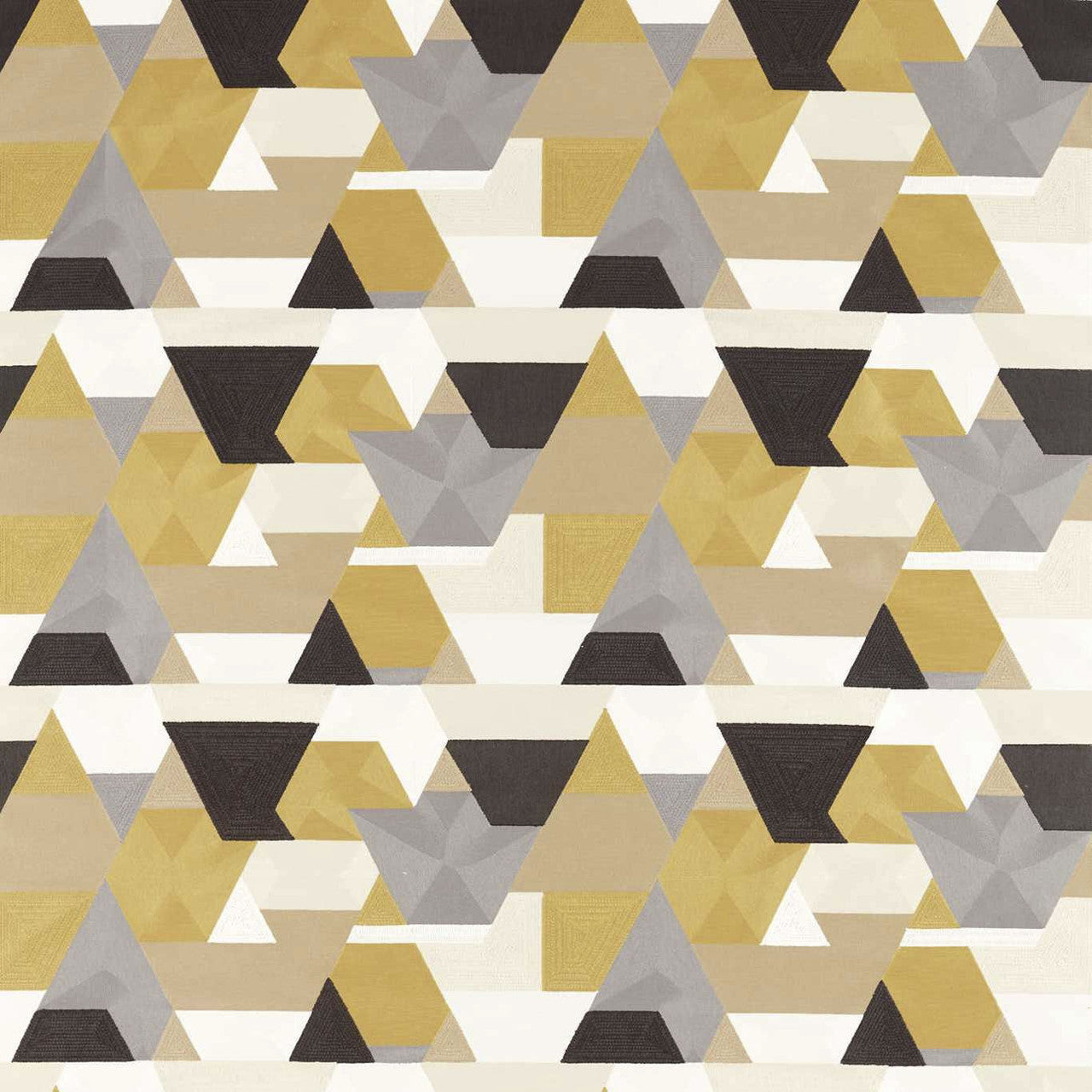 133876 Popova Colour 2 Dijon Incense Origami Sketched Harlequin Fabric