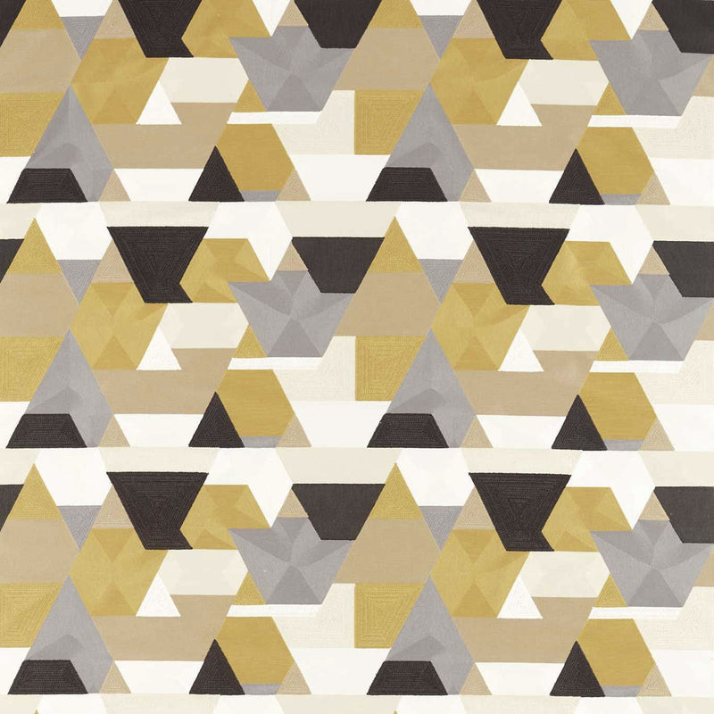 133876 Popova Colour 2 Dijon Incense Origami Sketched Harlequin Fabric