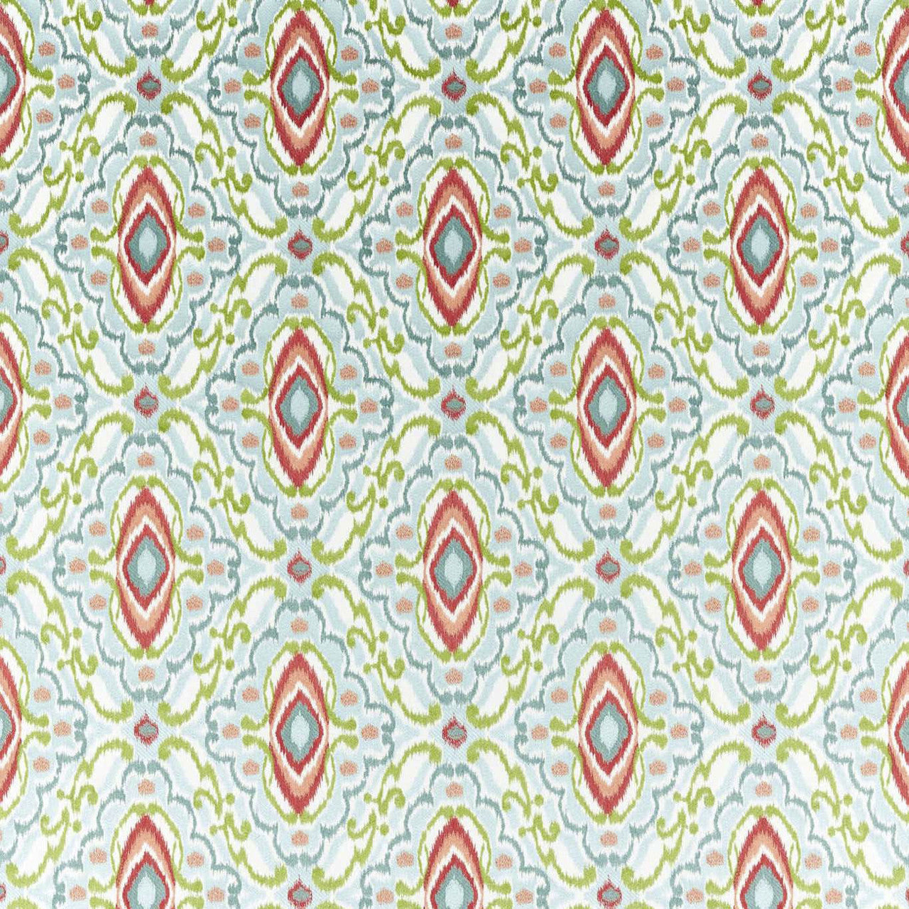 133894 Ixora Colour 2 Sky Cascade Vermillion Harlequin Fabric