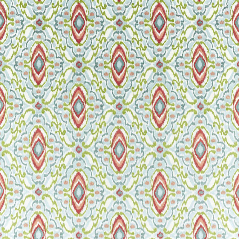 133894 Ixora Colour 2 Sky Cascade Vermillion Harlequin Fabric