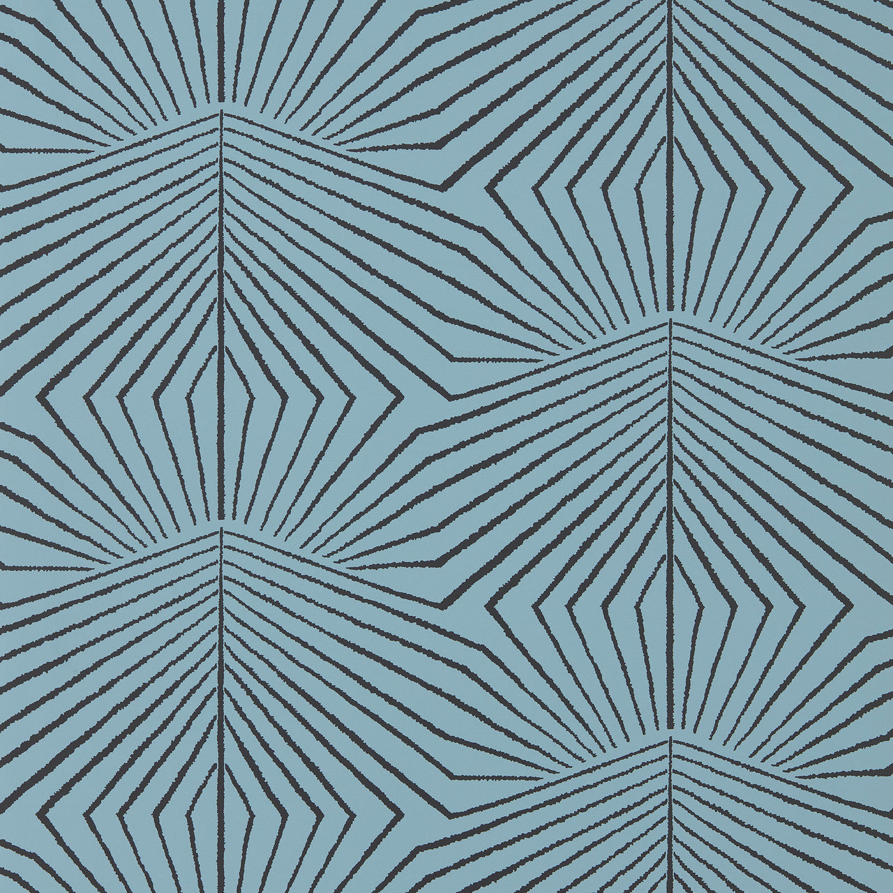 112929 Dawning Colour 3 Copenhagen Blue Wallpaper by Harlequin