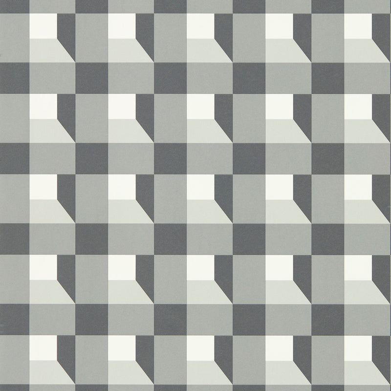 112943 Blocks Colour 3 Black Earth Wallpaper by Harlequin