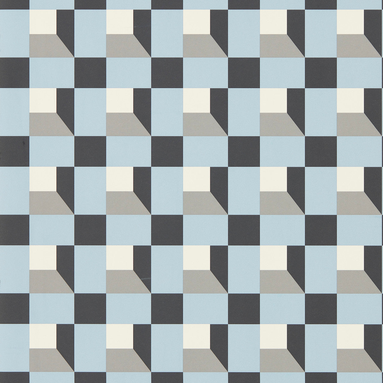 112944 Blocks Colour 3 Cornflower Wallpaper by Harlequin
