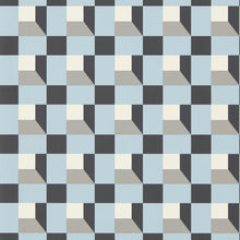 112944 Blocks Colour 3 Cornflower Wallpaper by Harlequin