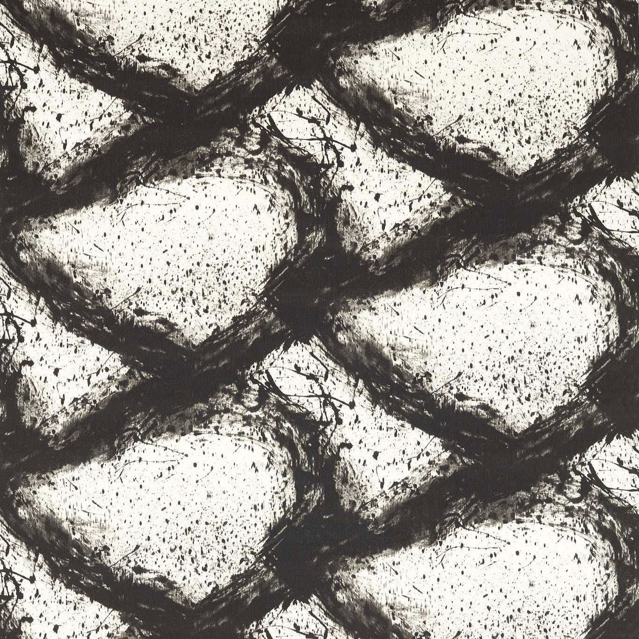 121202 Enigmatic Reflect Black Earth Harlequin Fabric