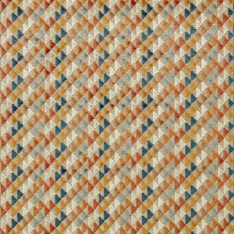 134026 Vidi Reflect Tiger/Taupe/French Blue Fabric by Harlequin