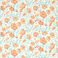 Fleur de Joie Idyllic Paprika/Aqua Fabric by Harlequin