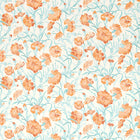 121250 Fleur de Joie Idyllic Paprika/Aqua Fabric by Harlequin