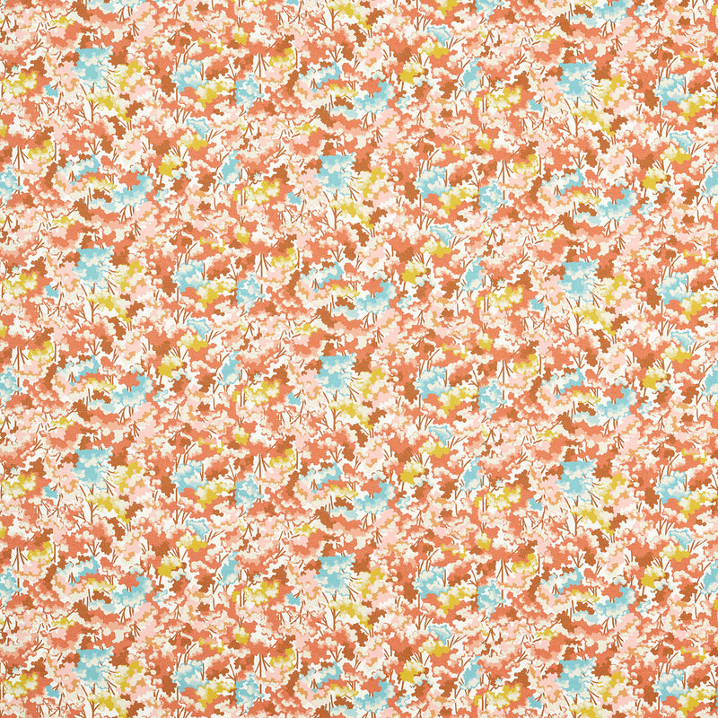 121254 Tree Tops Idyllic Baked Terracotta/Azul/Honey Fabric by Harlequin