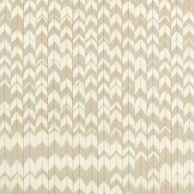 134056 Suisai Idyllic Taupe/Paprika/First Light Fabric by Harlequin
