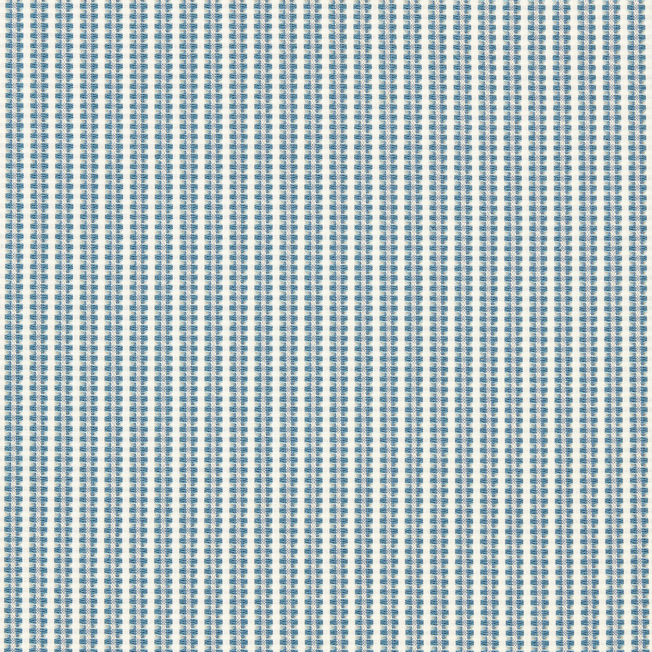 134063 Pepita Stripe Idyllic Sky/Linen Fabric by Harlequin