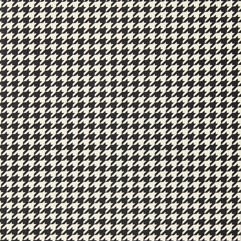 113131 Houndstooth Idyllic Black Earth/Soft Focus Wallpaper by Harlequin