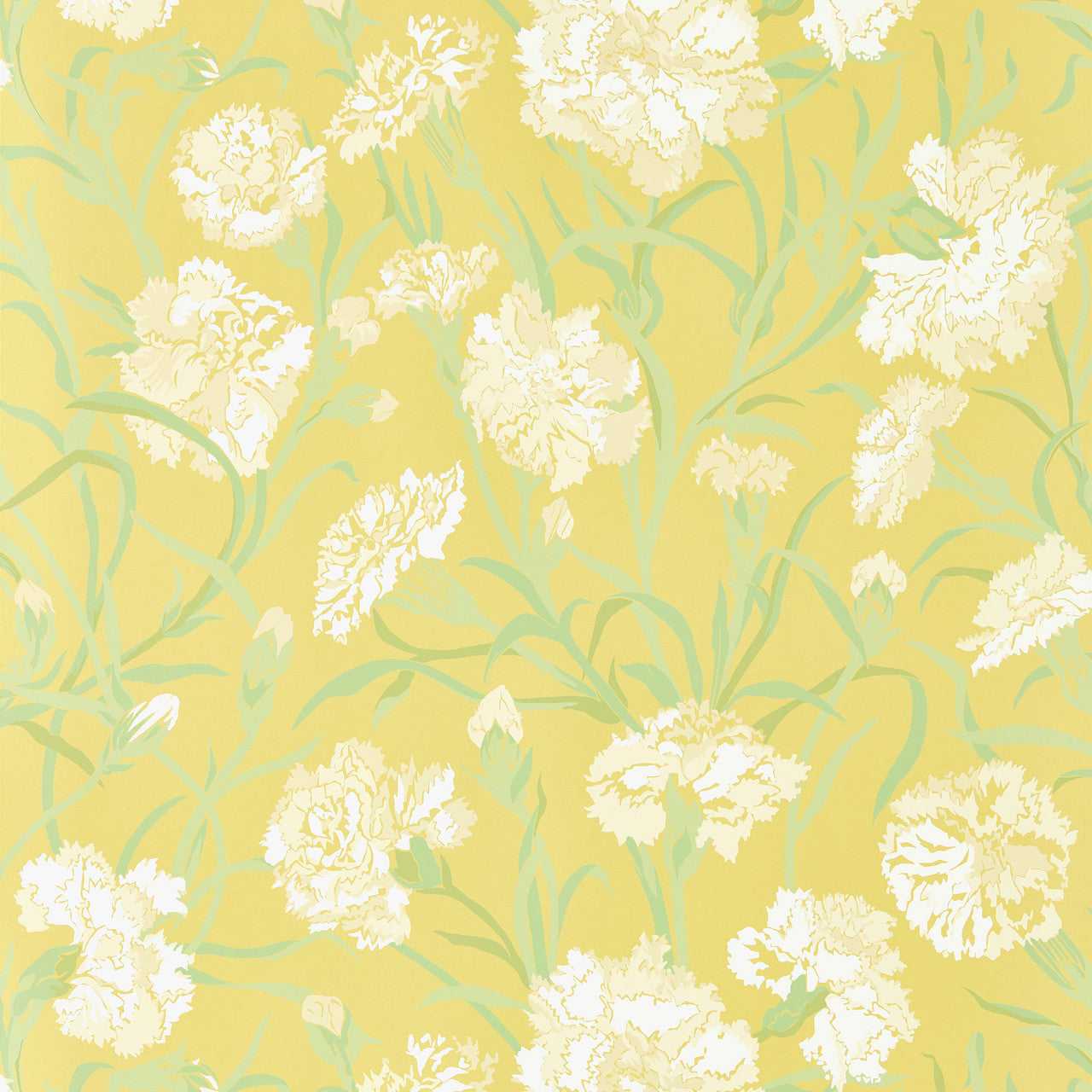 113133 Fleur de Joie Idyllic Chalk/Clover/Honey Wallpaper by Harlequin