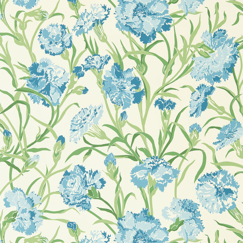113134 Fleur de Joie Idyllic French Blue/Succulent/Soft Focus Wallpaper by Harlequin