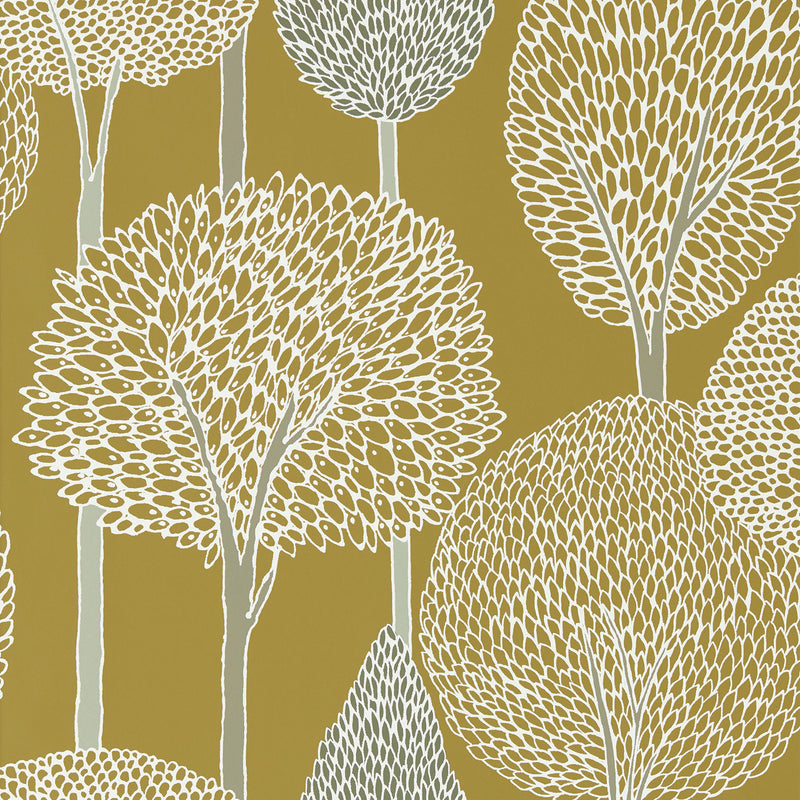 113140 Silhouette Idyllic Ochre/Taupe Wallpaper by Harlequin