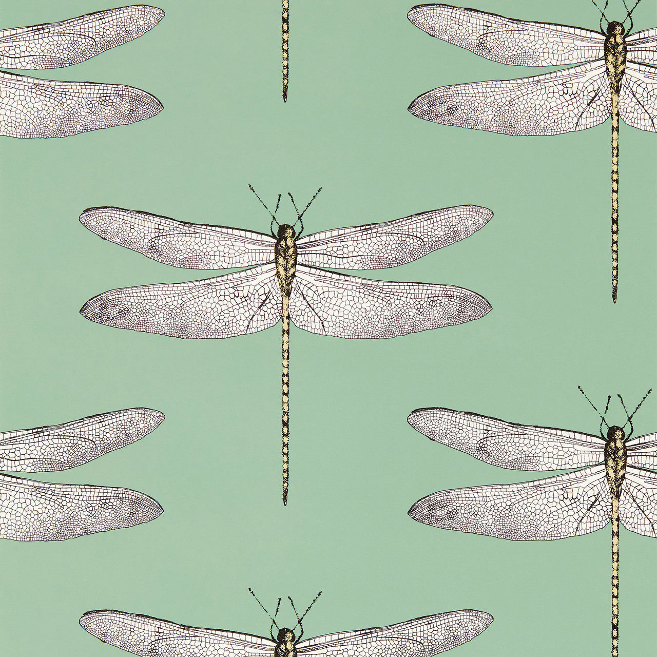 113145 Demoiselle Idyllic Seaglass/First Light/Sand Wallpaper by Harlequin