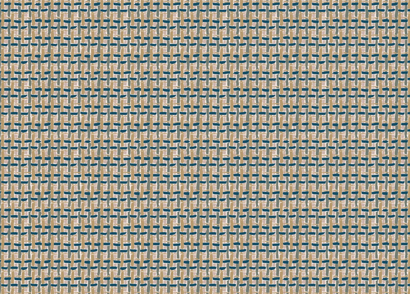 F-B-OL-T-24 Basket Tea Fabric by Parker & Jules