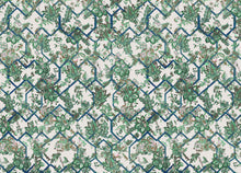 F-CT-OL-IER-24 Creeping Trellis Ice Emerald Rose Fabric by Parker & Jules