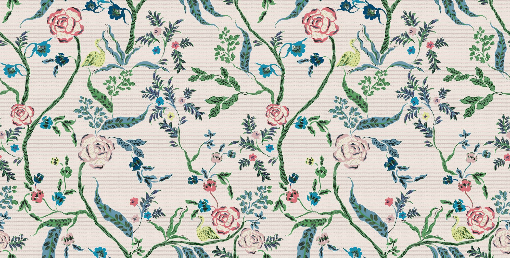 F-EV-OL-JR-24 Eversley Jade Rose Fabric by Parker & Jules