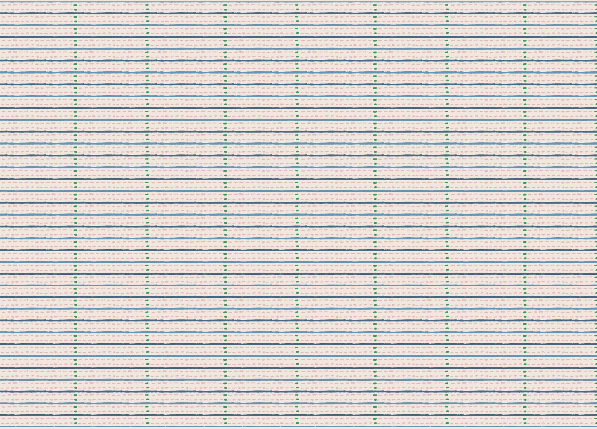 F-EVS-OL-JR-24 Eversley Stripe Jade Rose Fabric by Parker & Jules