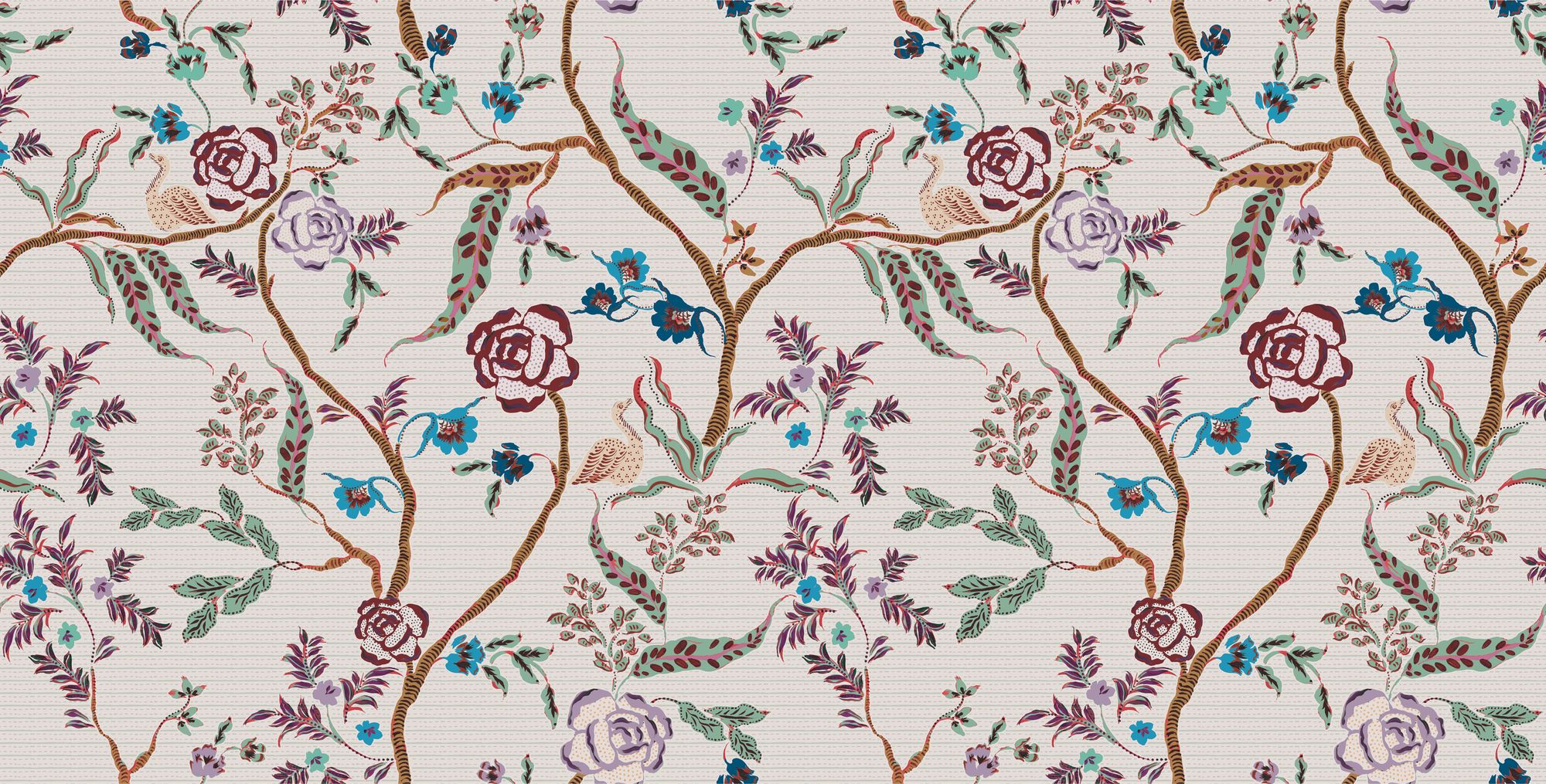 W-EV-CO-V-24-70 Eversley Verdigris Wallpaper by Parker & Jules