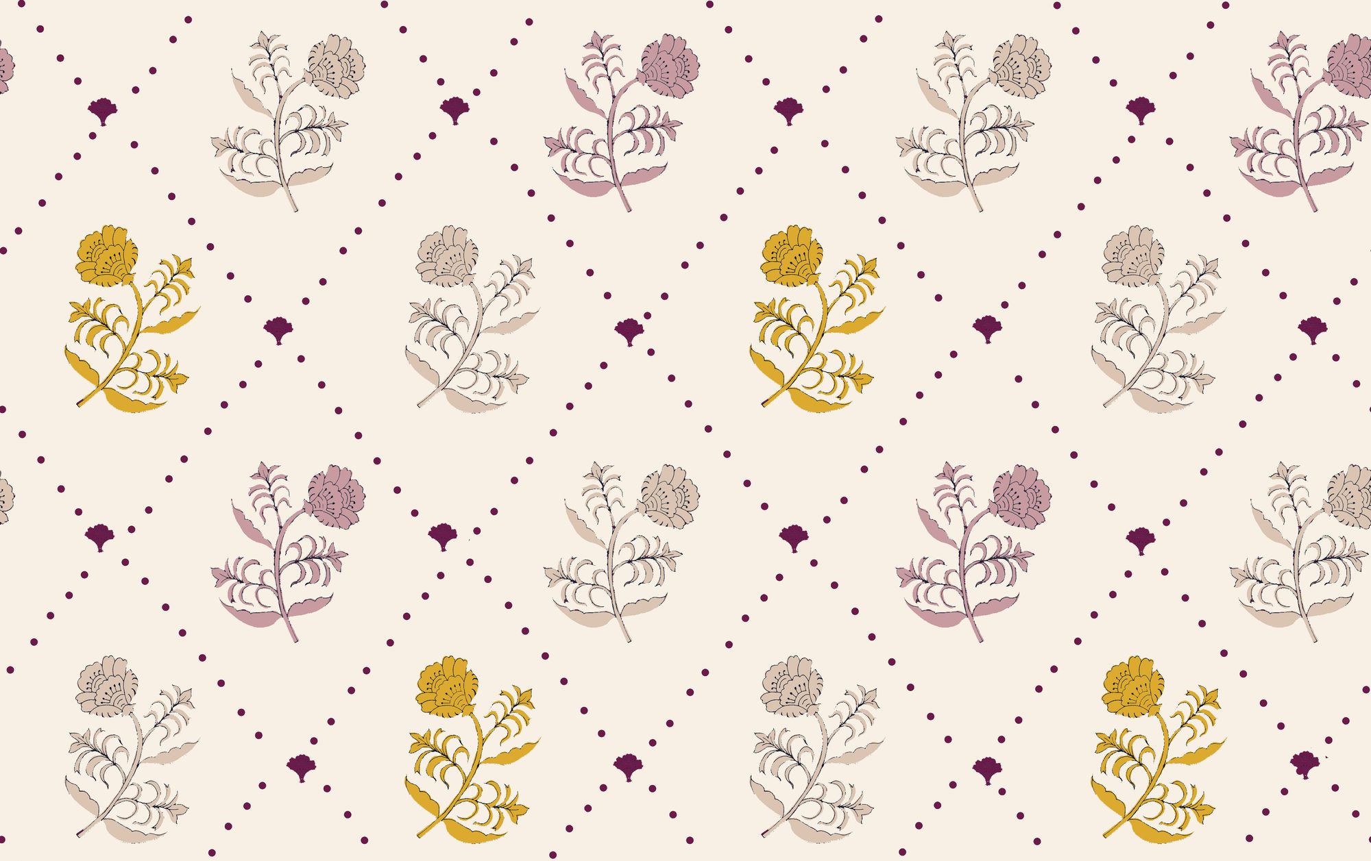 W-J-CO-SR-24-70 Jaipur Saffron Rose Wallpaper by Parker & Jules