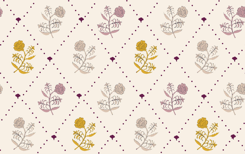 W-J-CO-SR-24-70 Jaipur Saffron Rose Wallpaper by Parker & Jules