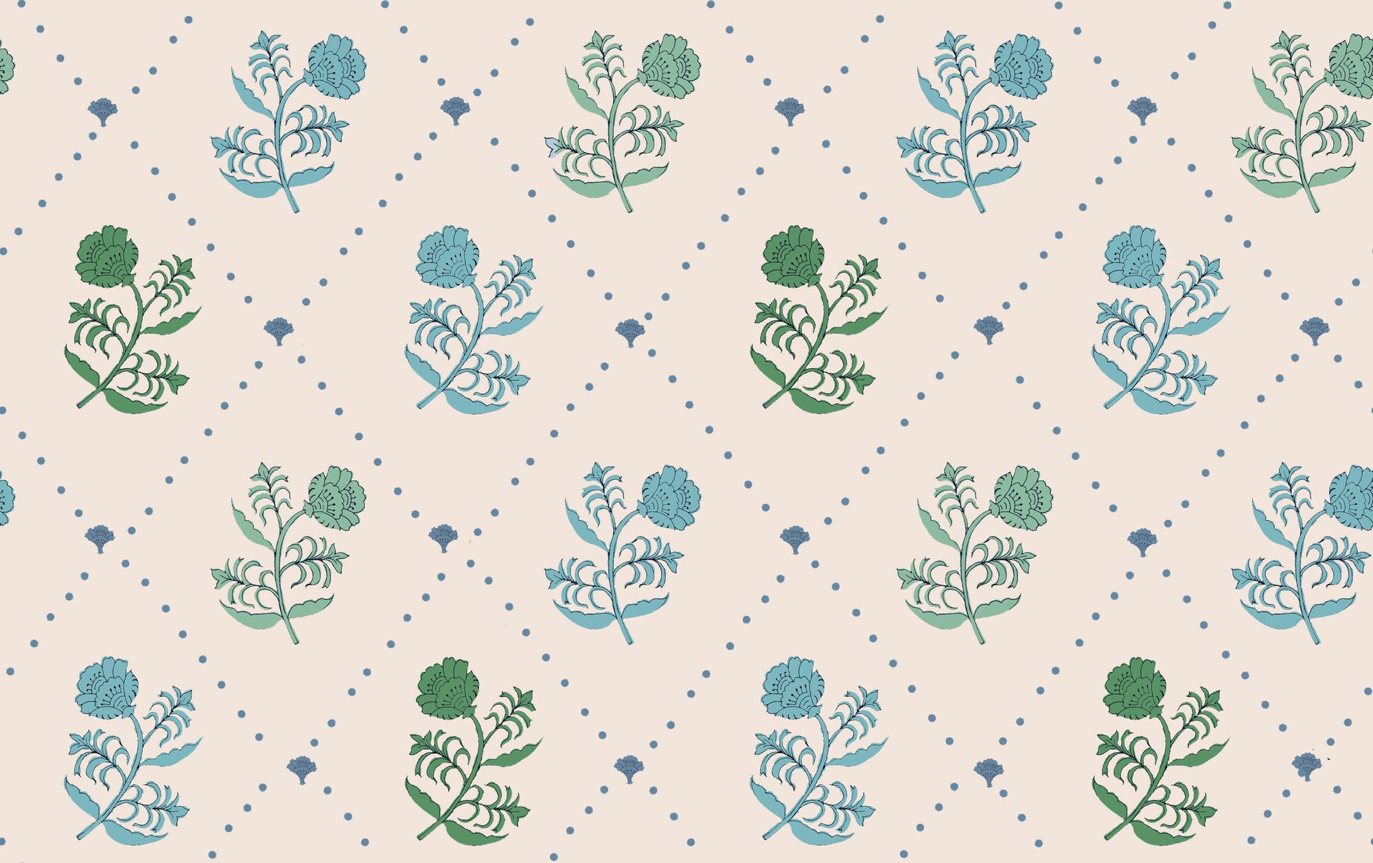 W-J-CO-ET-24-70 Jaipur Em Turq Wallpaper by Parker & Jules