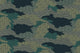 Ordnance Survey Multi Green Fabric by Parker & Jules