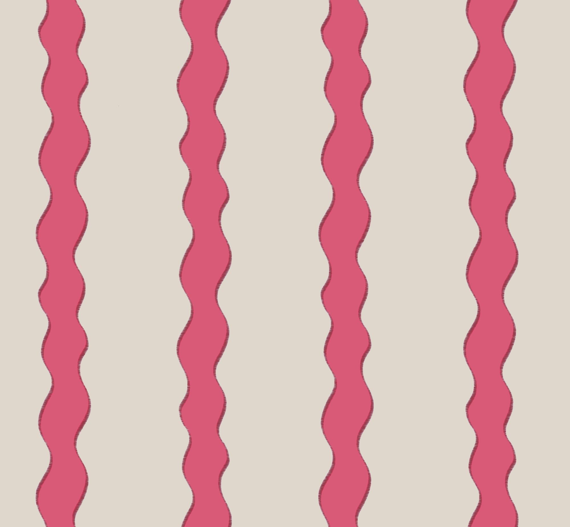 F-SS-OL-BP-24 Scroll Brilliant Pink Fabric by Parker & Jules
