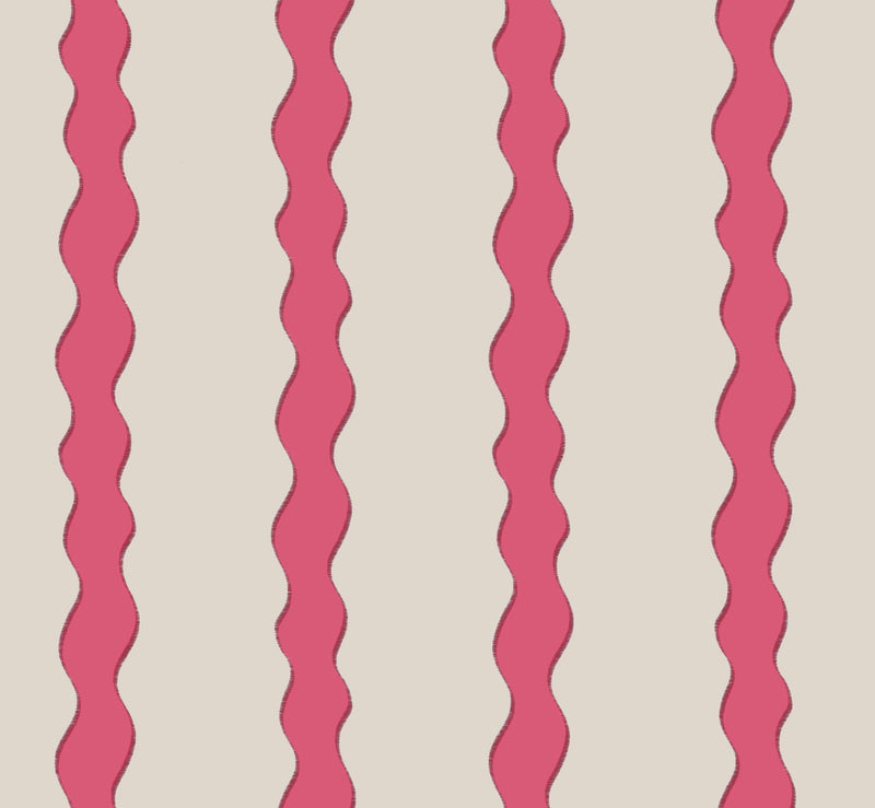 F-SS-OL-BP-24 Scroll Brilliant Pink Fabric by Parker & Jules