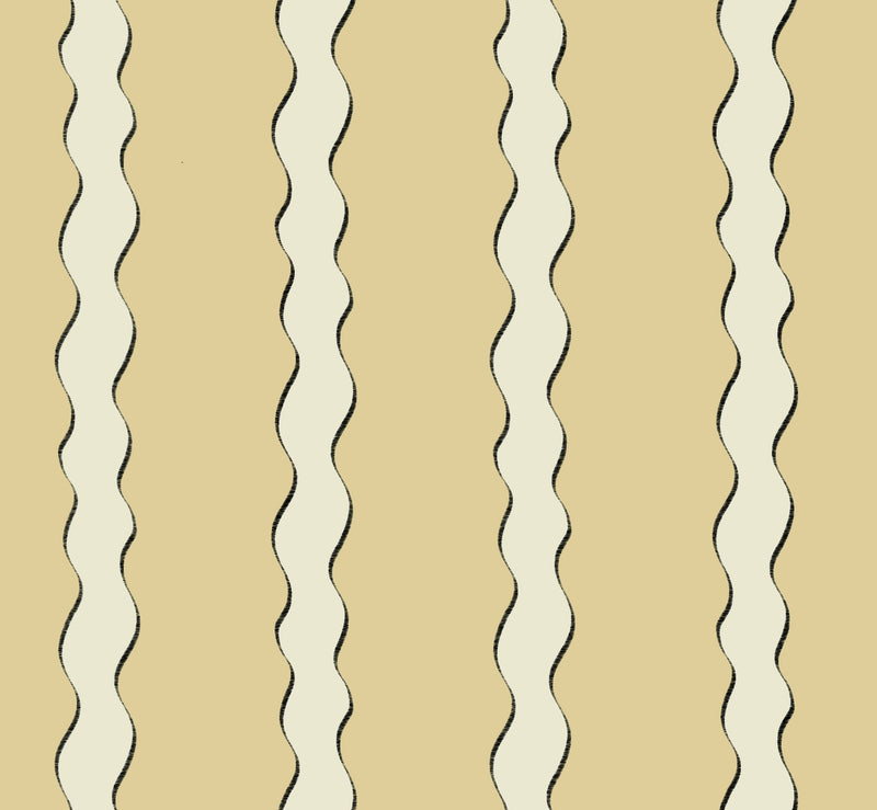 F-SS-OL-B-24 Scroll Stripe Butter Fabric by Parker & Jules