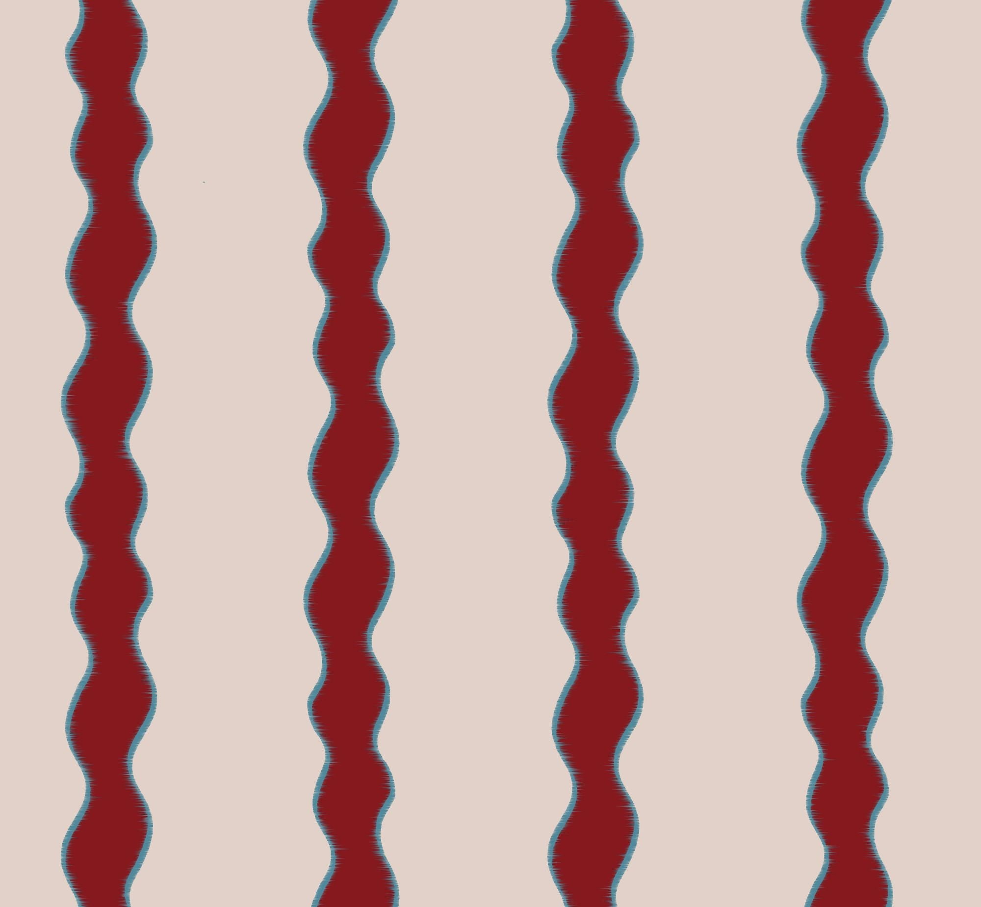 F-SS-OL-C-24 Scroll Stripe Crimson Fabric by Parker & Jules