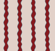 F-SS-OL-C-24 Scroll Stripe Crimson Fabric by Parker & Jules