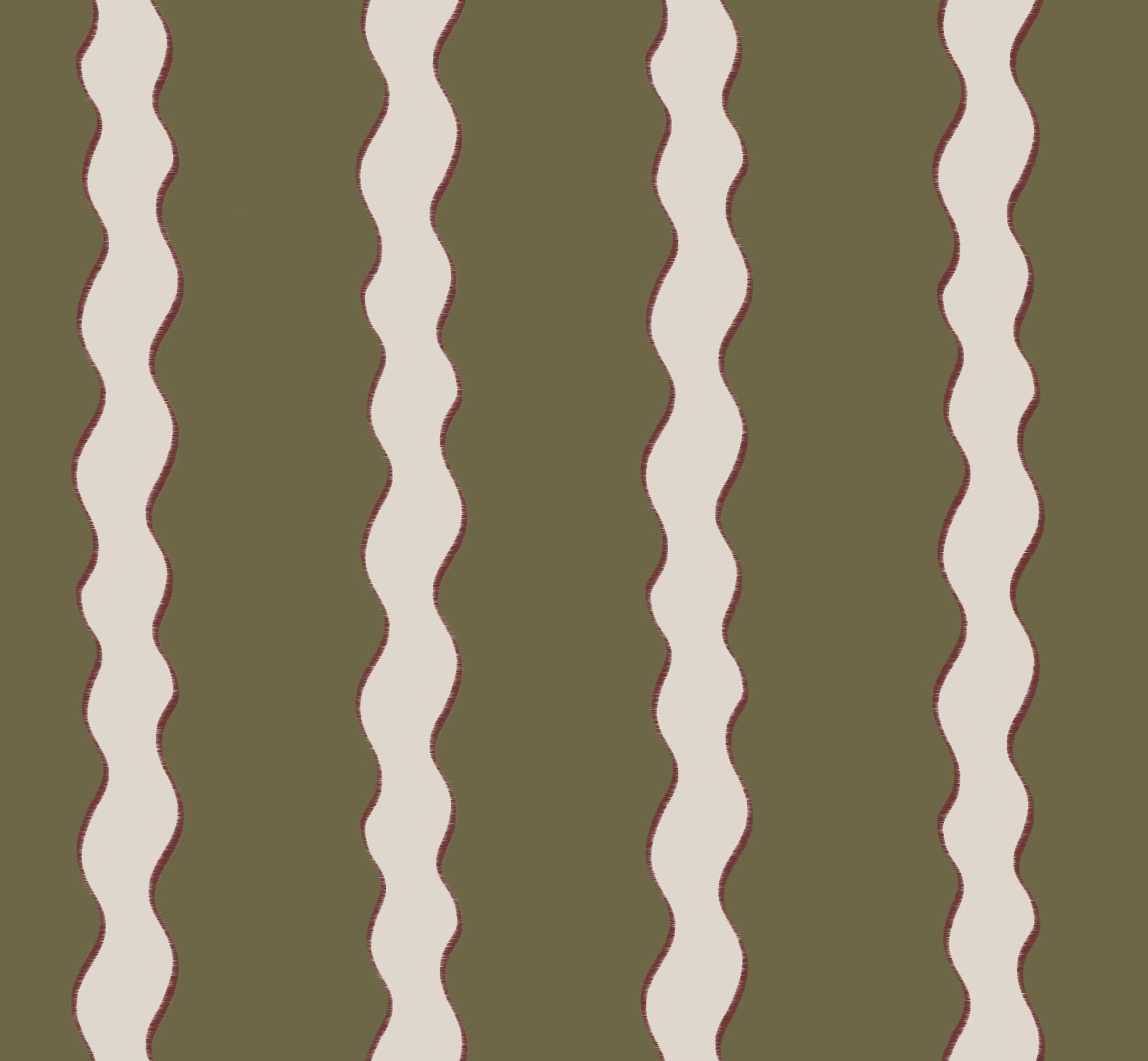 F-SS-OL-H-24 Scroll Stripe Hunter Fabric by Parker & Jules