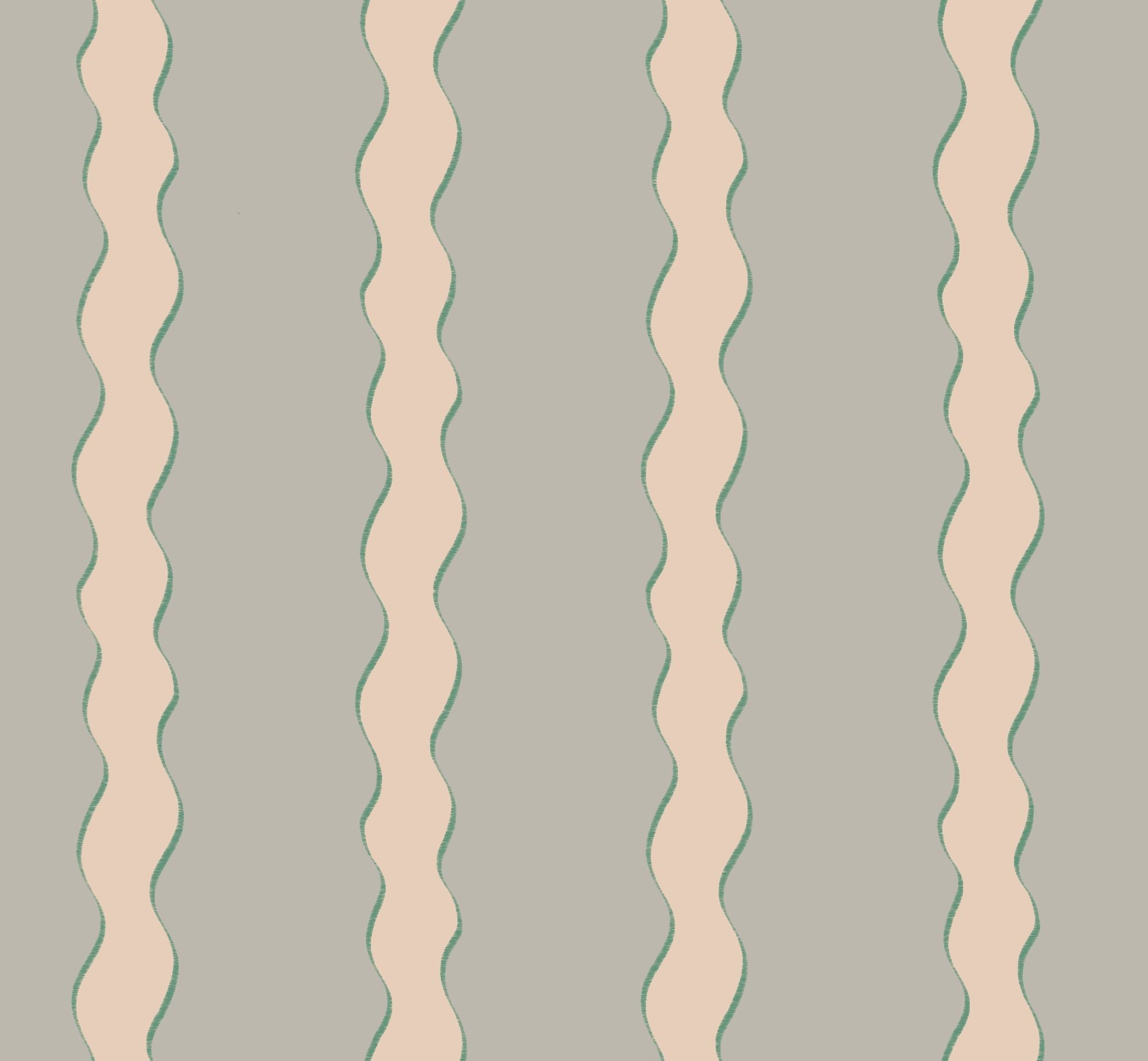 F-SS-OL-V-24 Scroll Stripe Verdigris Fabric by Parker & Jules