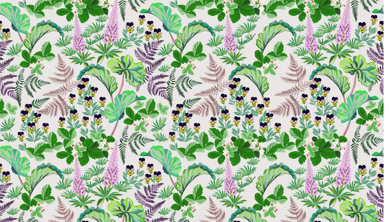 F-SF-OL-SG-24 Strawberry Fields Spring Green Fabric by Parker & Jules