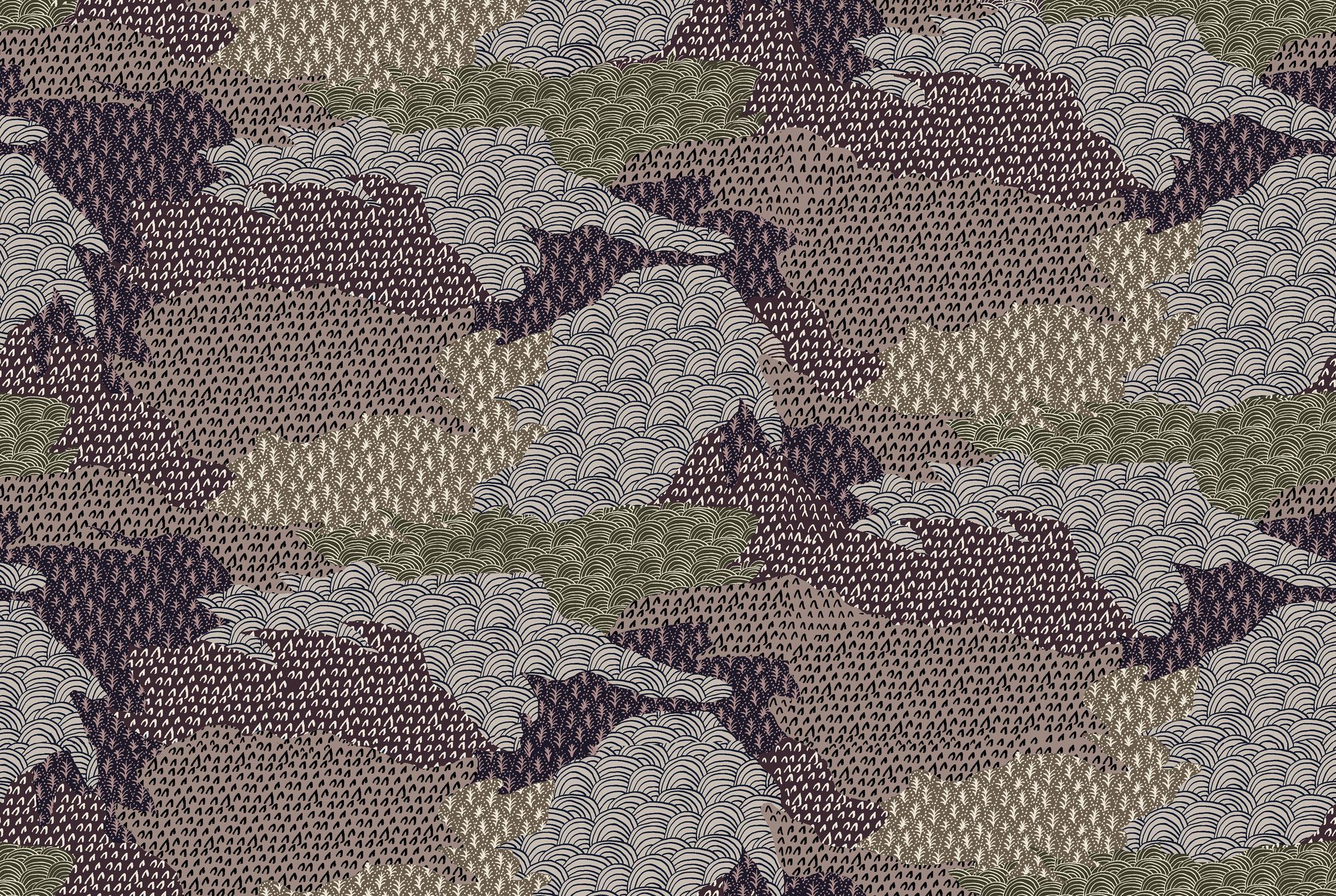 F-OS-OL-AB-24 Ordnance Survey Autumn Berry Fabric by Parker & Jules