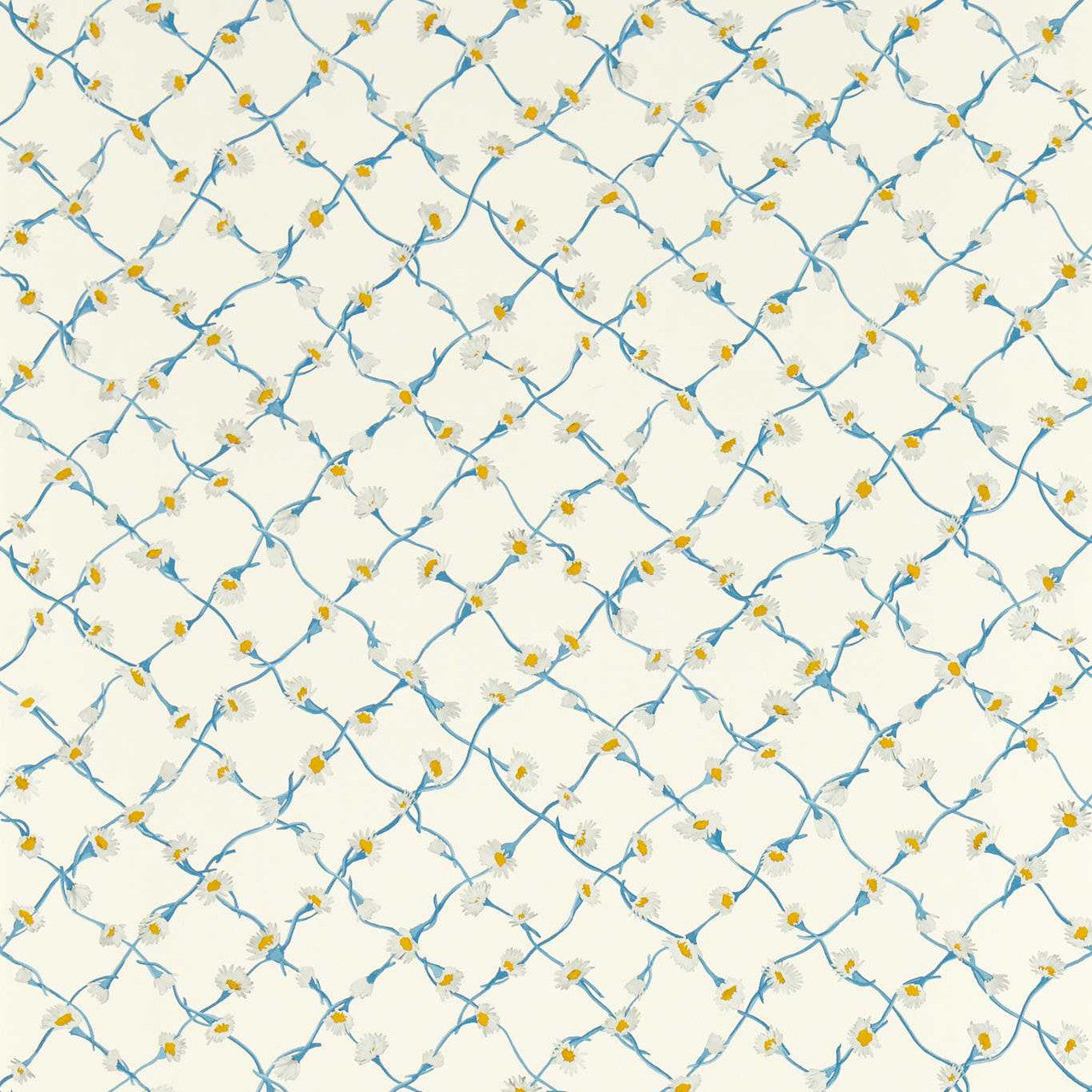 113044 Daisy Trellis Lapis Sophie Robinson Wallpaper By Harlequin